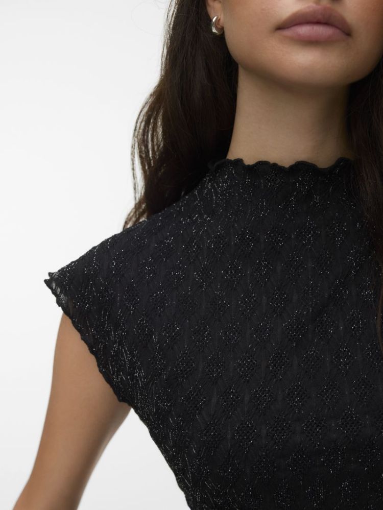 VMKALI CS MOCK NECK TOP LX JRS 177868 Black