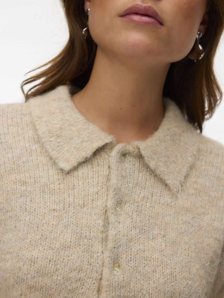VMCORA LS POLONECK PULLOVER BO 192623003 Silve