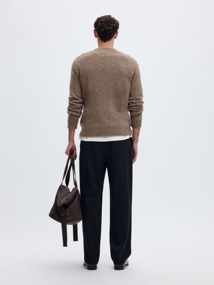 SLMNEIL LS KNIT REG NEPS CREW 205350001 Choco