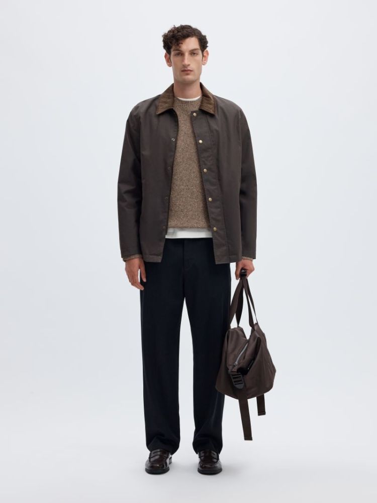 SLMNEIL LS KNIT REG NEPS CREW 205350001 Choco