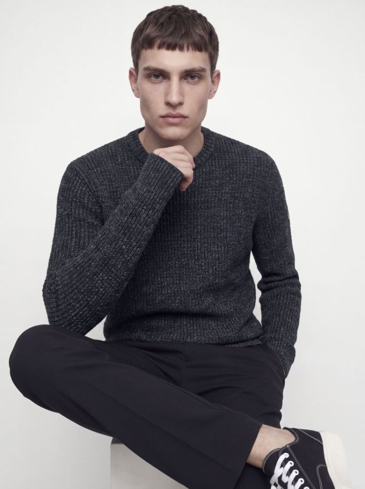 JJLUKE KNIT CREW NECK AW26 175876001 Navy