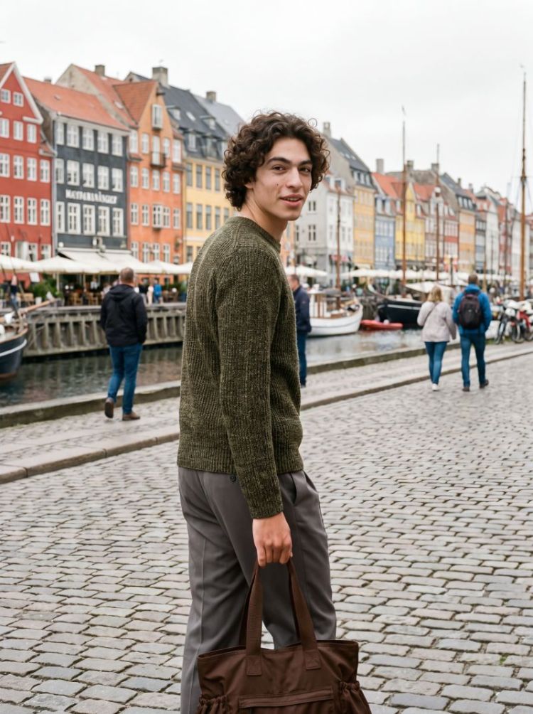 JJLUKE KNIT CREW NECK AW26 176725002 Vetiv