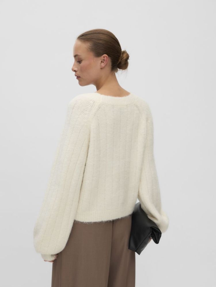 VMSALLY LS V-NECK CARDIGAN 222913 Birch