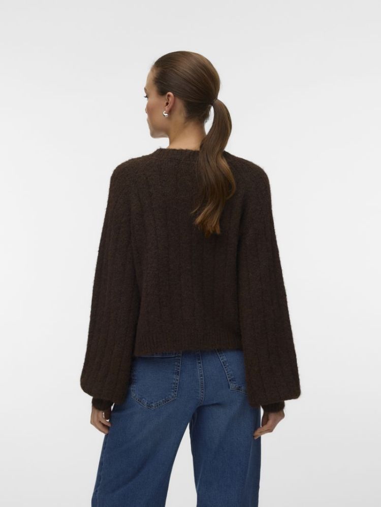 VMSALLY LS V-NECK CARDIGAN 297957002 Choco
