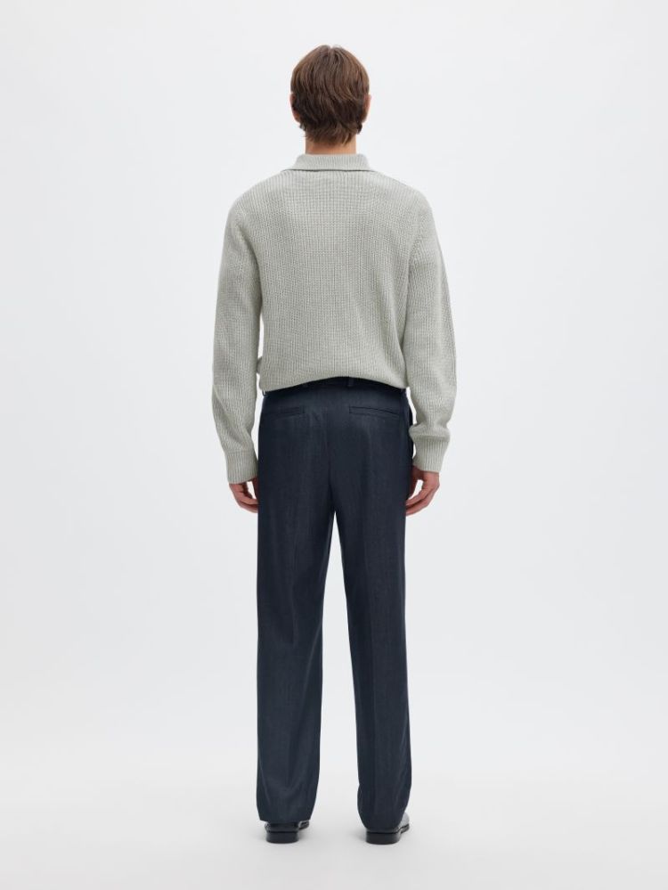 SLMPIM LS KNIT POLO CAMP 178992 Light Gr