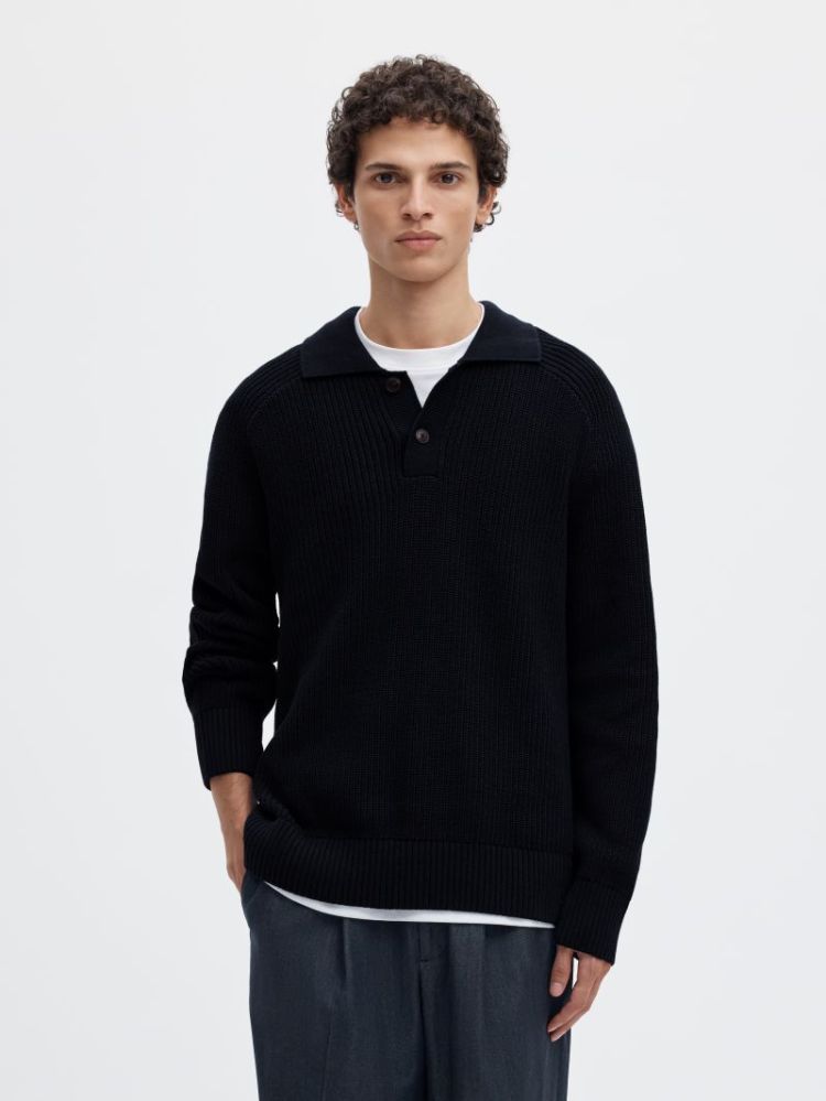 SLMPIM LS KNIT POLO CAMP 186839 Sky Capt