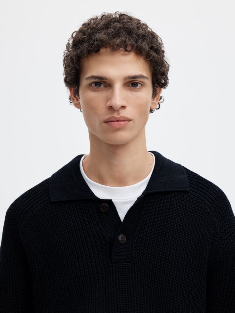 SLMPIM LS KNIT POLO CAMP 186839 Sky Capt