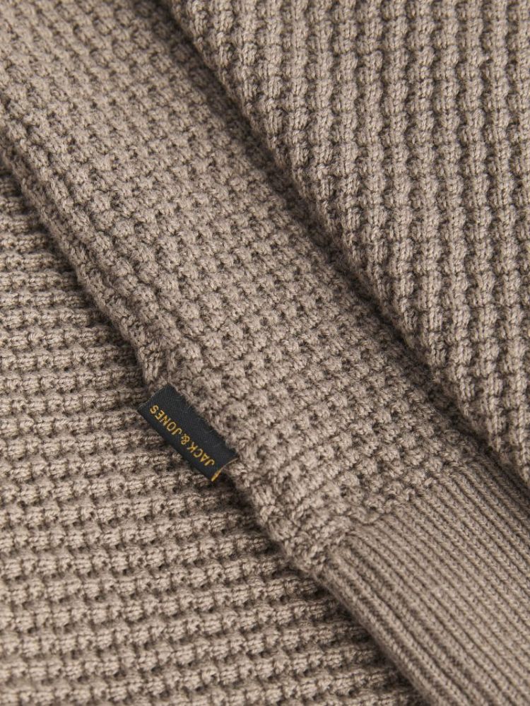 JPRBLUSTANLEY KNIT HALF ZIP BF 176621 Walnut