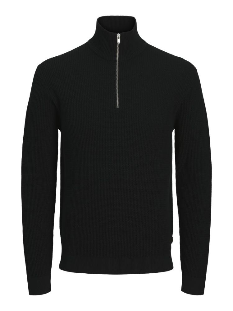 JPRBLUSTANLEY KNIT HALF ZIP BF 178012 Black