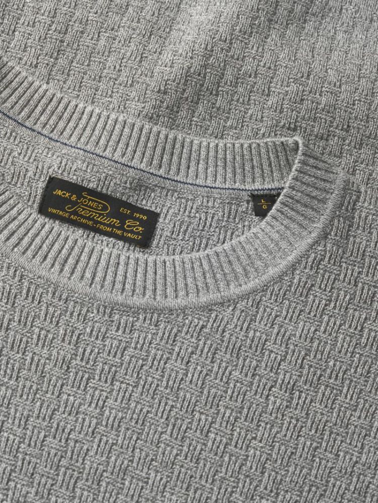 JPRBLUSTANLEY KNIT CREW NECK B 176543003 Charc