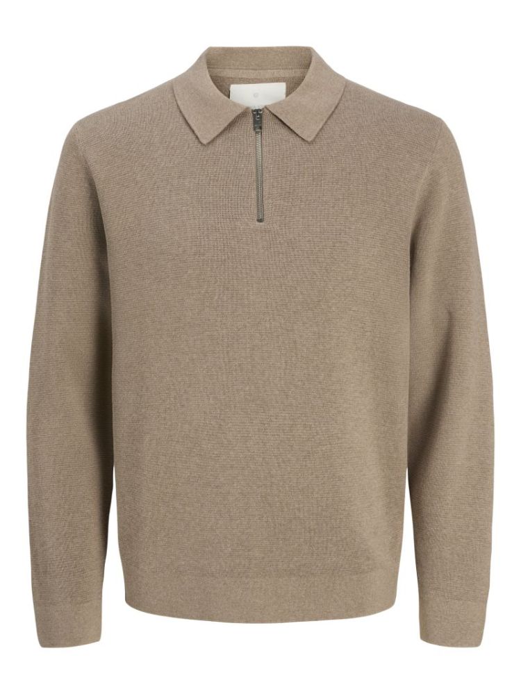 JPRMILANO STITCH KNIT ZIP POLO 176595001 Greig