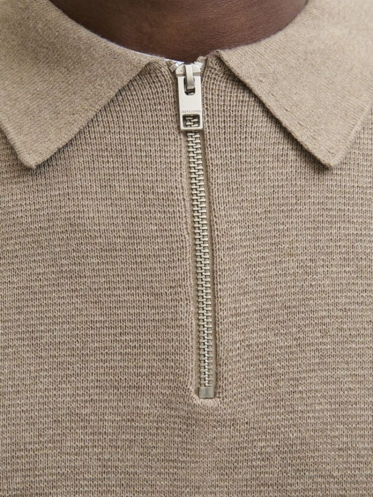 JPRMILANO STITCH KNIT ZIP POLO 176595001 Greig