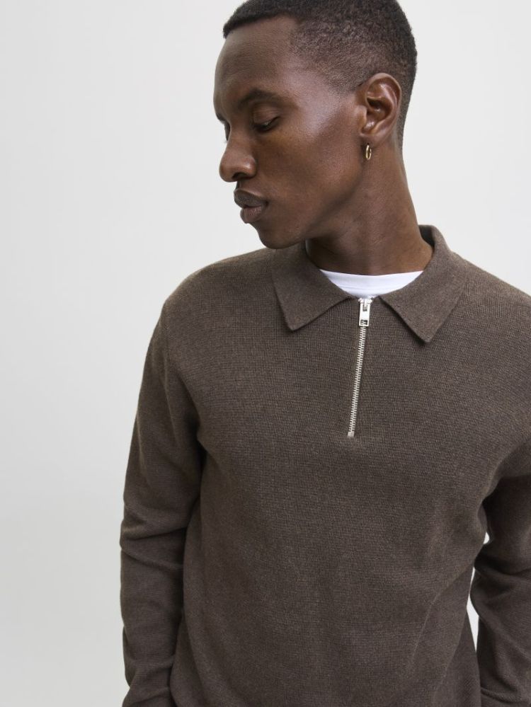 JPRMILANO STITCH KNIT ZIP POLO 176190001 Delic