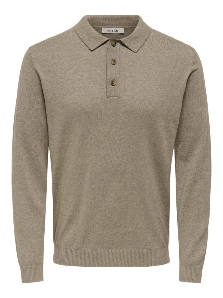 ONSLOUI REG 12 LS MEL POLO KNI 296916001 Deser