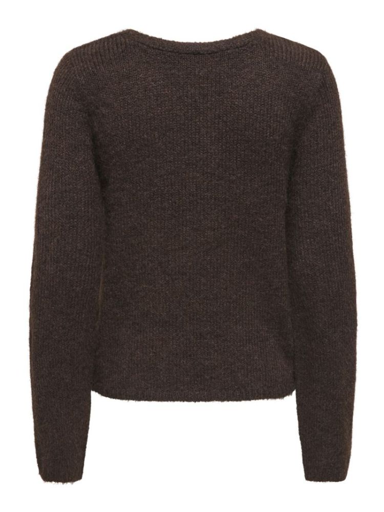 ONLMAGGIE LS CROSS V-NECK CC K 237375001 Coffe