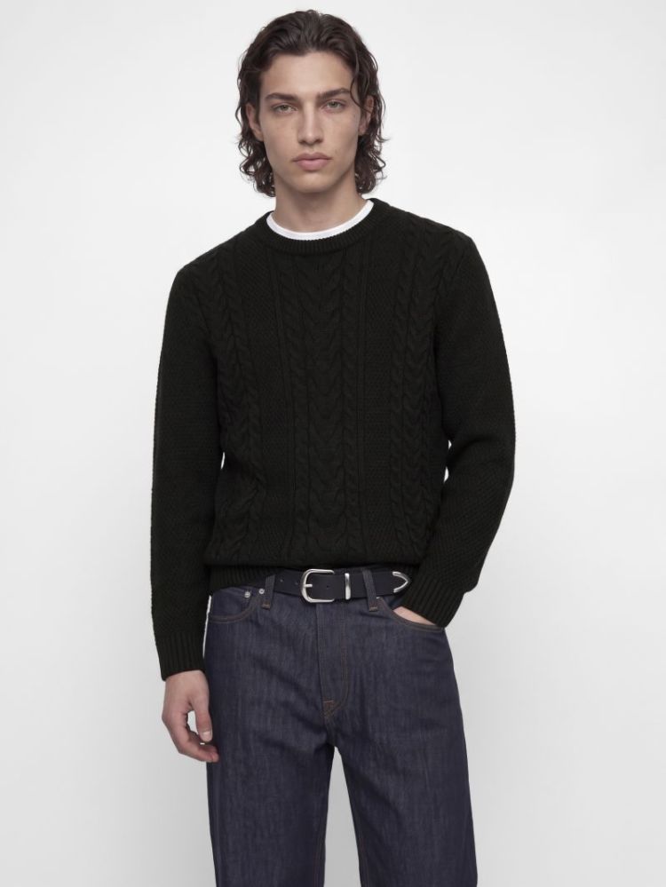 JJJAMES KNIT CREW NECK 179084 Dark Gre