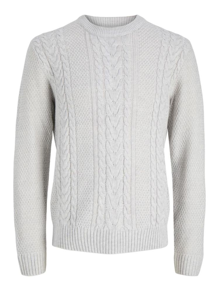 JJJAMES KNIT CREW NECK 200349 White Me