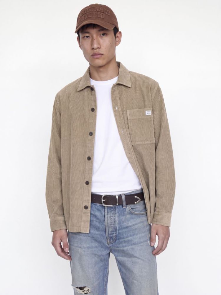 JJZAC CORDUROY OVERSHIRT LS 176552 Crockery