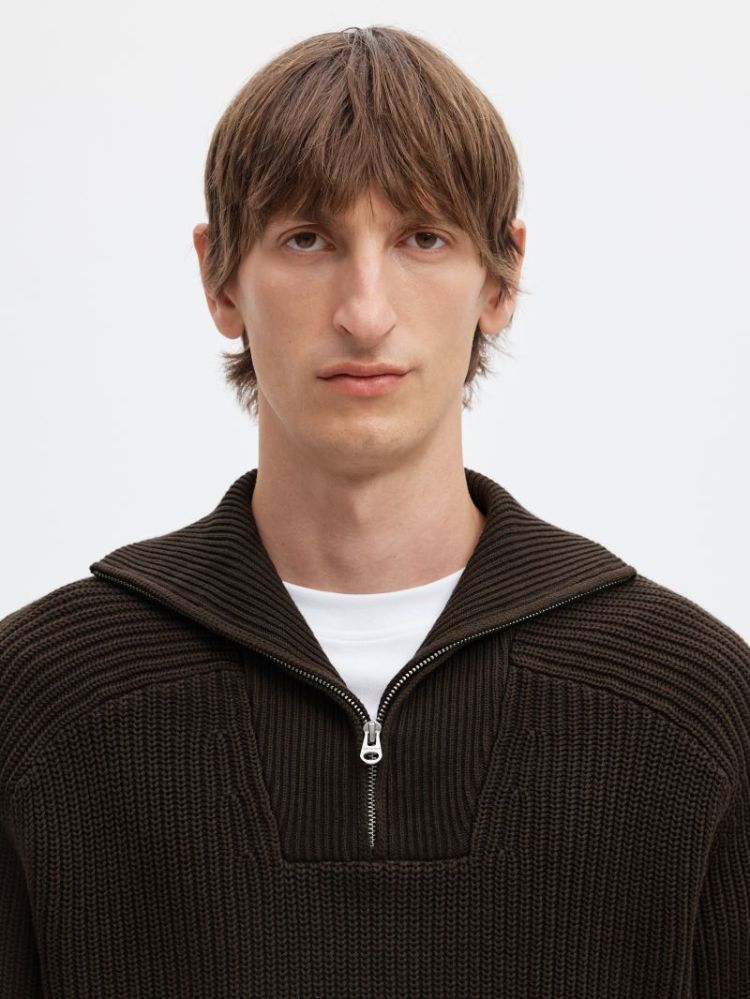 SLMPIM LS KNIT HALF ZIP CAMP 180751 Delicios