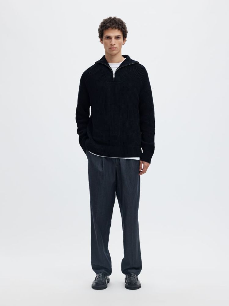 SLMPIM LS KNIT HALF ZIP CAMP 186839 Sky Capt