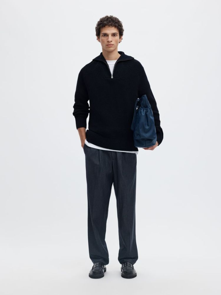 SLMPIM LS KNIT HALF ZIP CAMP 186839 Sky Capt